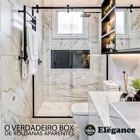 Produto Box Roldana Aparente Modelo F Kit Box Elegance F Cromado