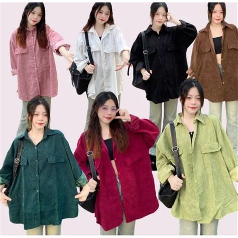 RẺ VÔ ĐỊCH sơ mi nhung tăm form rộng UNISEX hot quanh năm không bao giờ lỗi mốt Shopee Việt Nam