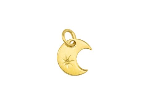 Sterling Silver Crescent Moon Charm Mm