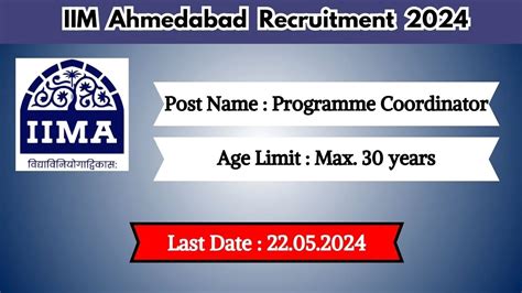 Iim Ahmedabad Recruitment 2024 New Opportunity Out Check Post Salary