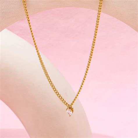 Joolim 18k Gold Plated Dainty Small Green Jewelry Water Drop Pendant