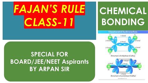 FAJAN S RULE CHEMICAL BONDING CLASS 11 Henny Smith Equation BY ARPAN