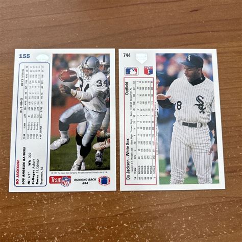 Upper Deck Bo Jackson Football Baseball Cards Ebay