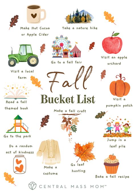 Fall Bucket Lists Free Printable