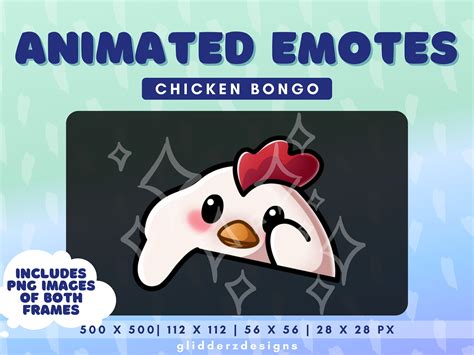 Chicken Bongo Animated Emote Twitch Bongo Chicken Twitch Etsy