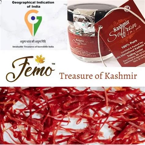 Femo GI Tag Saffron Lachha, Packaging Type: Plastic Box, 50 Gm at Rs 200/gram in Jammu