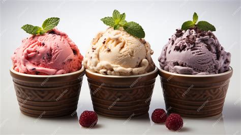 Premium Ai Image Neapolitan Ice Cream Scoops In White Cups Of