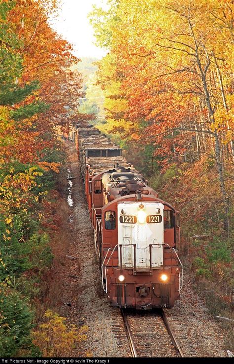 Northbound Train To Channing Heads Through The Northwoods Of The Upper