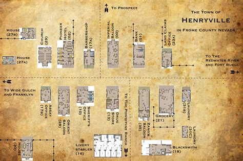 Wild West Town Map