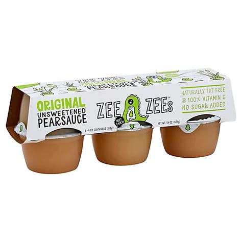 Zee Zees Pearsauce Unsweetened Original 6 4 Oz Albertsons