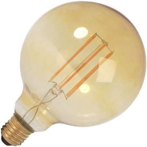 Globelamp Led Filament Goud 4w Vervangt 40w Grote Fitting E27 125mm