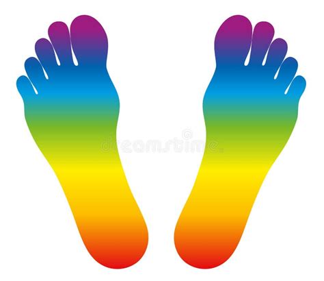 Feet Rainbow Colored Stock Vector Illustration Of Abstract 48906816