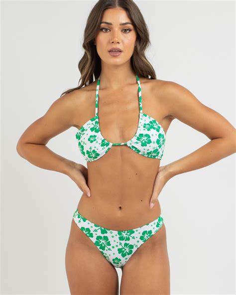 Shop Topanga Marina High Cut Bikini Bottom In Green Fast Shipping