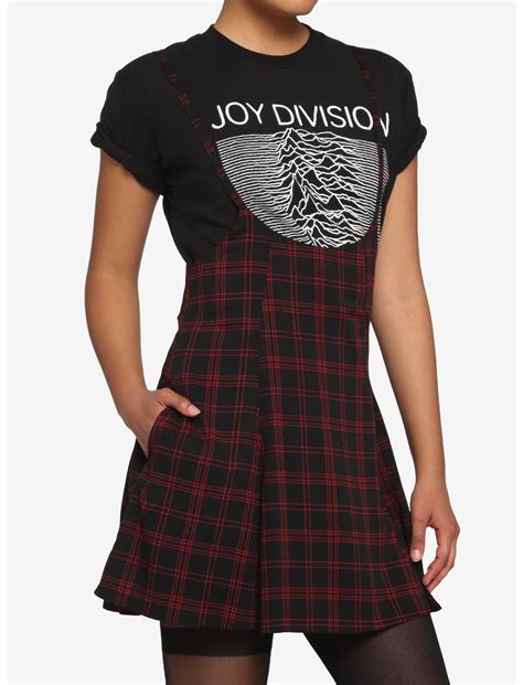 Black And Red Plaid Suspender Skirt Hot Topic