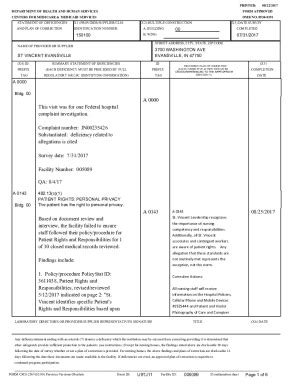 Fillable Online IN00235426 Substantiated Deficiency Relate IN Gov