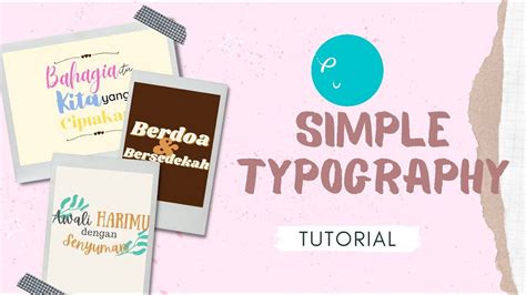 Tipografi Sederhana Menggunakan Canva Simple Typography Youtube