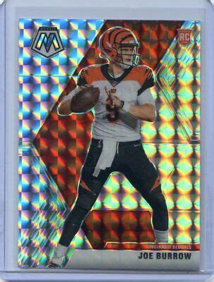 2020 Panini Mosaic JOE BURROW RC Rookie Silver Mosaic Prizm Card No 201