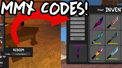 Mmx Codes All Codes On Murder Mystery X Youtube