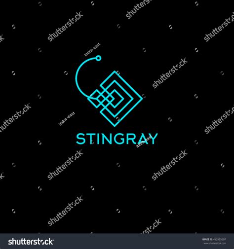 Stingray Lines Logo Diving Club Emblem Stock Vector (Royalty Free) 452955607