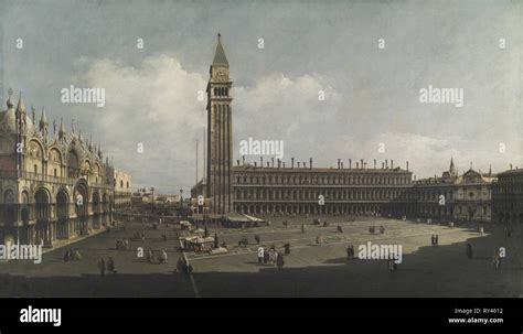 Piazza San Marco Venice C 1740 Attributed To Bernardo Bellotto