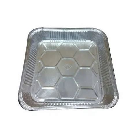 Double Diamond Silver X Shallow Aluminium Foil Container For Event