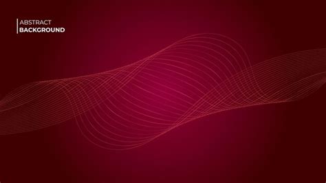 Fond Rouge Abstrait Moderne Avec Des Lignes Ondul Es Vecteur Premium