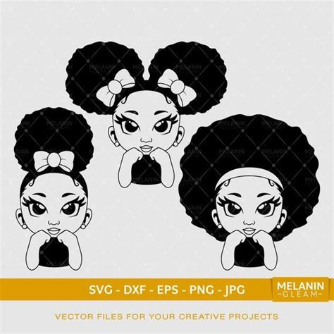 Cute Afro Girl Silhouette Digital Svg Dxf Eps Png Etsy Artofit