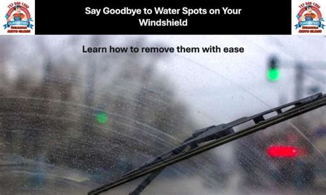 How To Remove Water Spots From A Windshield