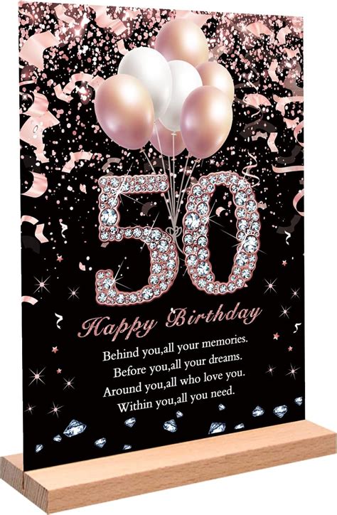 Trgowaul 50th Birthday Decorations Party Table Centerpieces Decor For