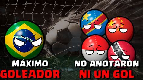 CUANTOS GOLES METIÓ CADA PAIS EN CADA MUNDIAL COUNTRYBALL YouTube