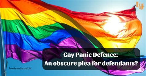 Gay Panic Defence An Obscure Plea For Defendants Law Times Journal