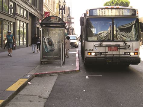 Bus Stops Downtown Street Bus Stop