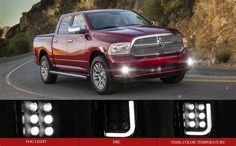 Bunker Indust Dodge Ram Led Fog Light With Daytime Running Light Set