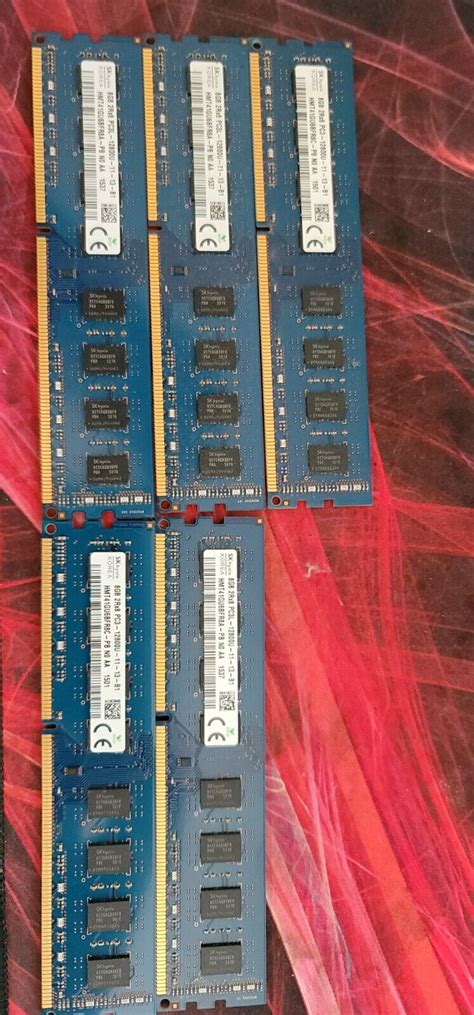 Used 5x SK Hynix 8GB 2Rx8 PC3L 12800U 11 13 B1 1600MHz Desktop RAM