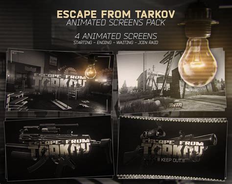 Escape From Tarkov Stream Package Tarkov Animated Twitch Stream Pack Berightback Waiting Joining