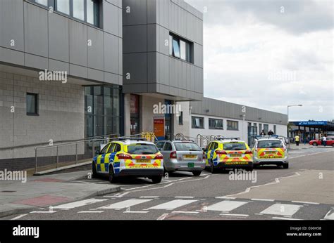 A police presence at Basildon Hospital, Basildon, Essex, UK Stock Photo ...