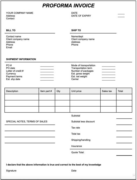 Proforma Invoice Pengertian Contoh Dan Bedanya Dengan Invoice Images