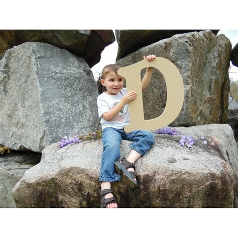 Wooden Letter (D) Unfinished 10'' Wood Craft Letter, Paintable ...