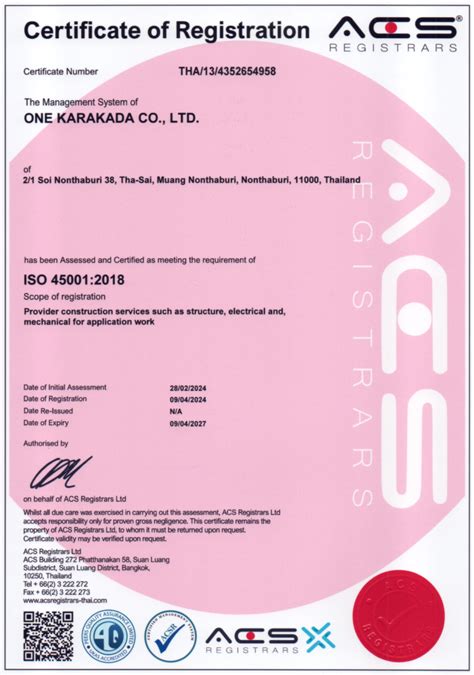 One Karakada Co Ltd Has Achieved ISO 9001 And ISO 45001 Standards