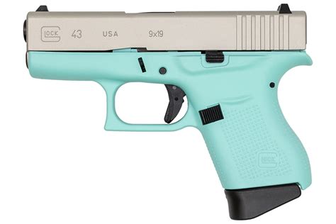 Glock Mm Robins Egg Blue Cerakote Single Stack Pistol Made In Usa