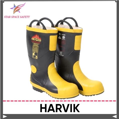 Jual Sepatu Pemadam Kebakaran Harvik Safety Shoes Boot Fire Harvik