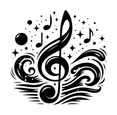 Music Note Vector Illustration Music Notes On Stave Premium Ai