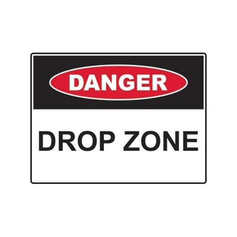 Danger Drop Zone Sign - Industroquip