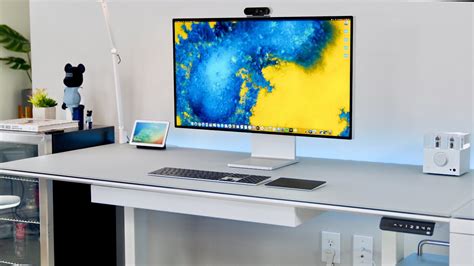 Modern Minimal Desk Setup Tour Home Office Edition 2020 Youtube