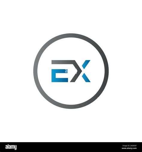 Ex Inicial Carta Logotipo Enlazado Carta Creativa Ex Logotipo