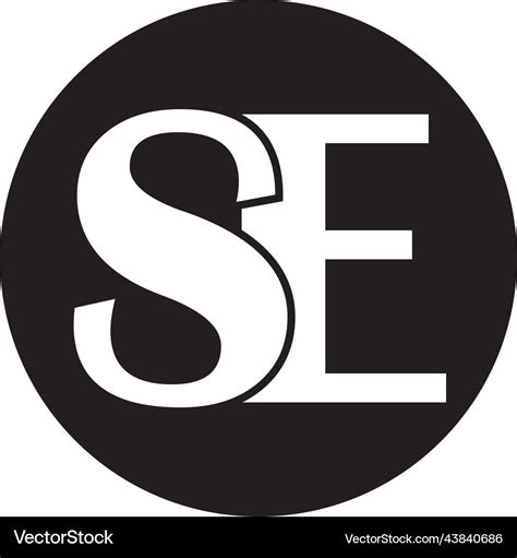 se letter logo royalty  vector image vectorstock