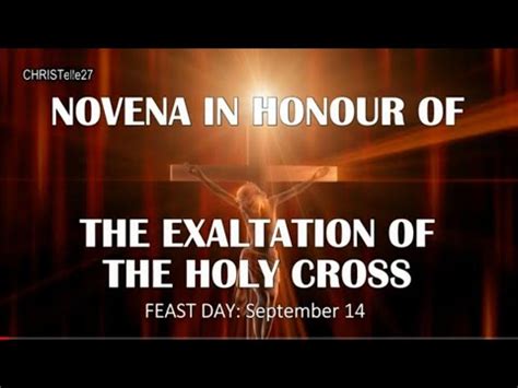 Exaltation Of The Holy Cross Novena With Litany Pray For