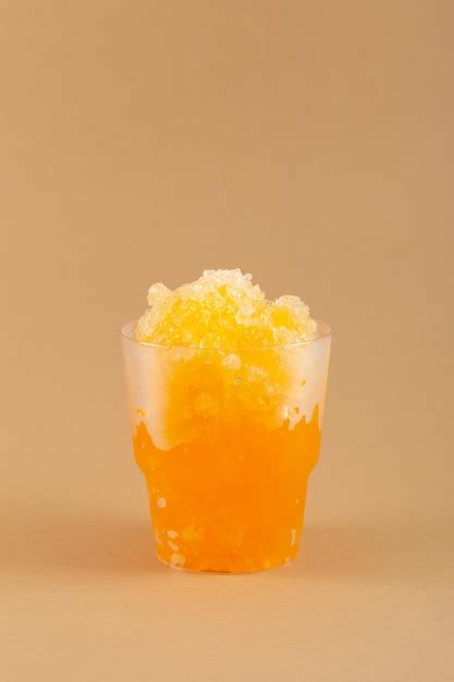 Premium Photo Orange Granizado In Take Away Plastic Cup Refreshing