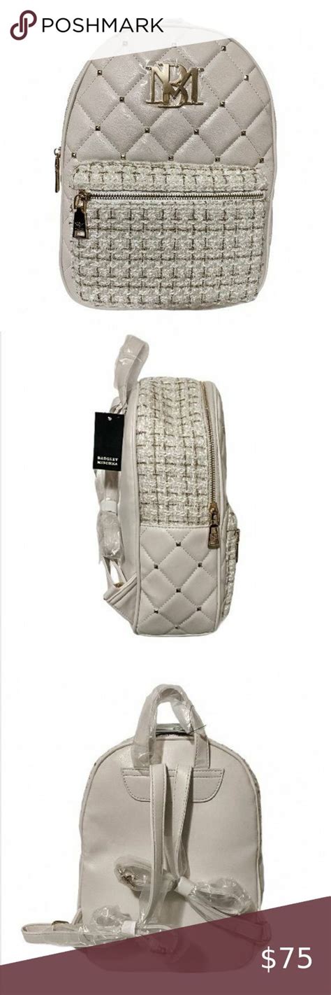 Badgley Mischka Big Diamond Quilted Stud Backpack Studded Backpack