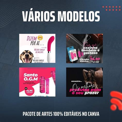 Pack Templates Canva Editáveis Sex Shop